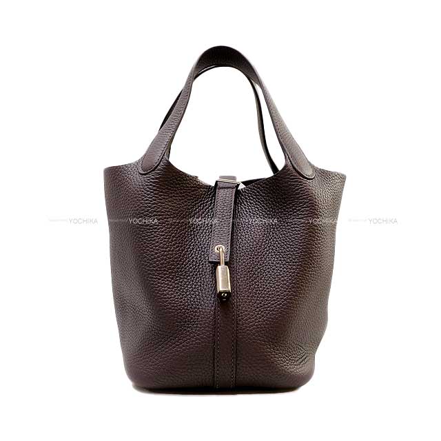 HERMES Handbag Picotin Lock 18 PM Aubergine Taurillon Clemence Silver HW Stamp W[BRAND NEW][Authentic]