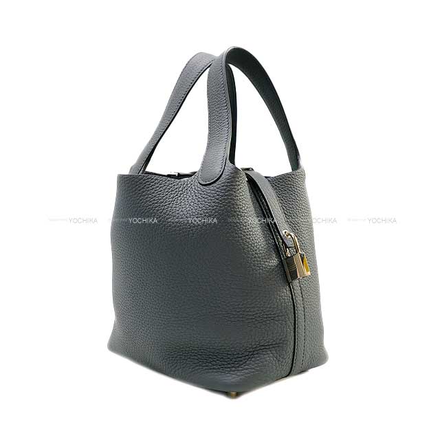 HERMES Handbag Picotin Lock 18 PM Gris Misty Taurillon Clemence Silver HW Stamp G[BRAND NEW][Authentic]