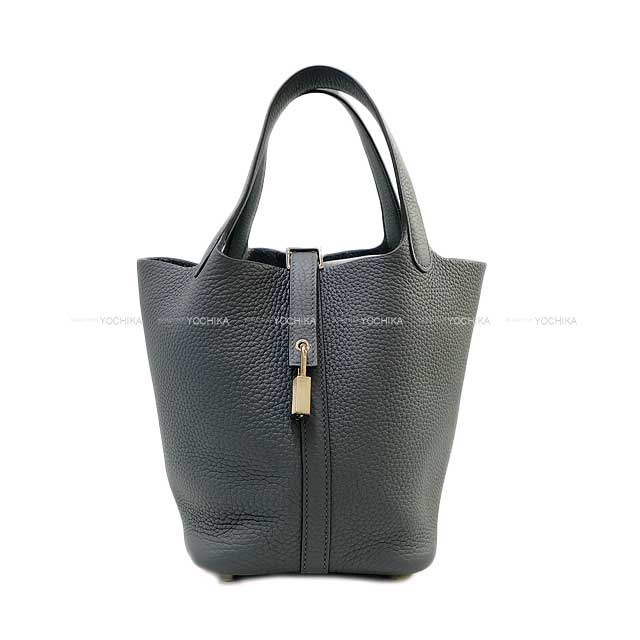 HERMES Handbag Picotin Lock 18 PM Gris Misty Taurillon Clemence Silver HW Stamp W[BRAND NEW][Authentic]