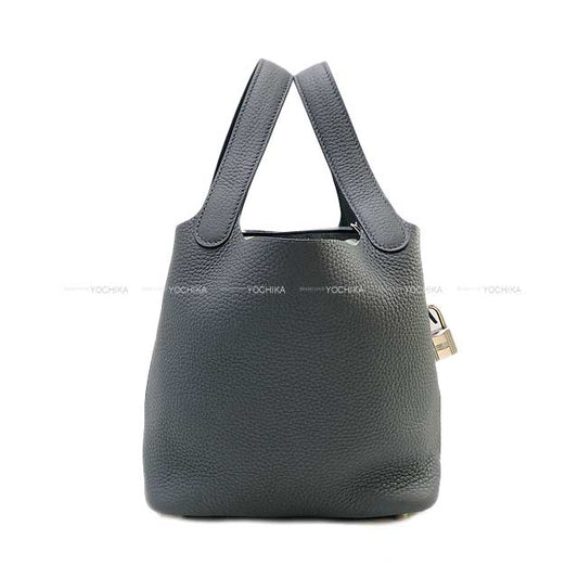 HERMES Handbag Picotin Lock 18 PM Gris Misty Taurillon Clemence Silver HW Stamp G[BRAND NEW][Authentic]