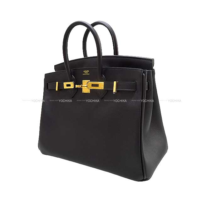 HERMES Handbag Birkin25 Noir (Black) Veau Swift Gold HW Stamp B[BRAND NEW][Authentic]