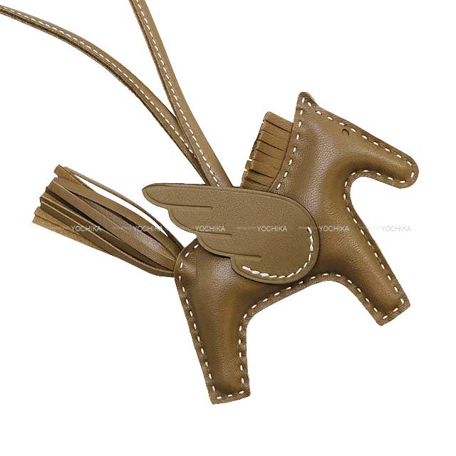 HERMES bag charm Rodeo Pegasus PM So Etoupe White stitch Etoupe Agneau Milo/Veau Swift Stamp K[BRAND NEW][Authentic]