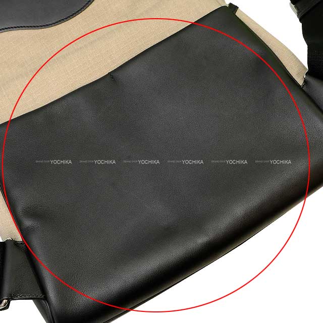 [Pre-loved] HERMES Backpack/daypack/Ruck sack Allback T＆C Backpack Noir (Black)/Ficelle Toile Bivouac Canvas/Swift Silver HW Stamp U[LIKE NEW][Authentic]