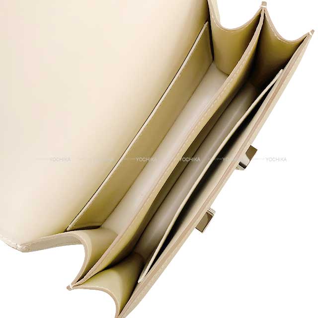 HERMES Shoulder bag Constance 3 18 Craie Ever Grain Silver HW Stamp Y[EXCELLENT][Authentic]