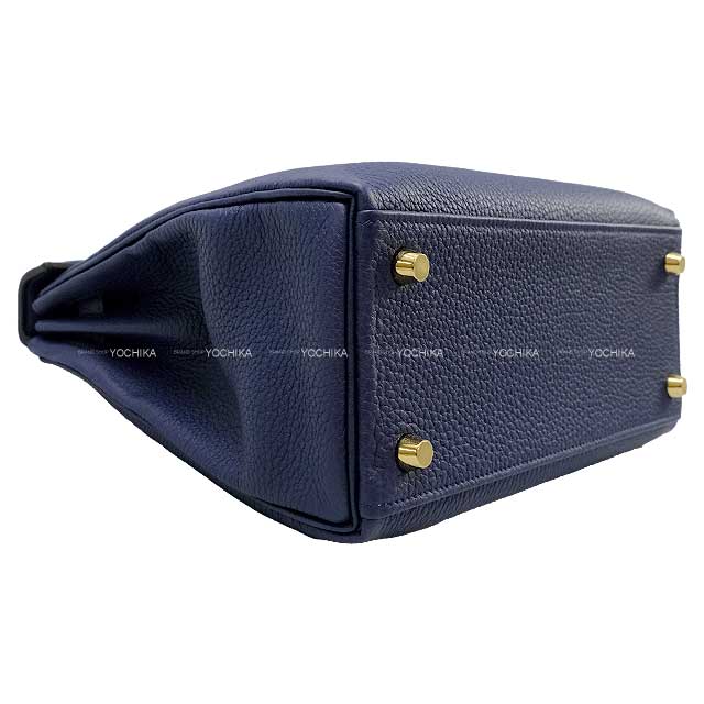 HERMES Shoulder bag Kelly25 Retourne Bleu navy(7U) Veau Togo Gold HW Stamp W[BRAND NEW][Authentic]