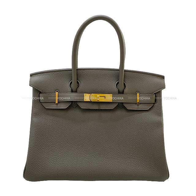 [Pre-loved] HERMES Handbag Birkin30 Etain Veau Jonathan Rose Gold HW Stamp Z[LIKE NEW][Authentic]