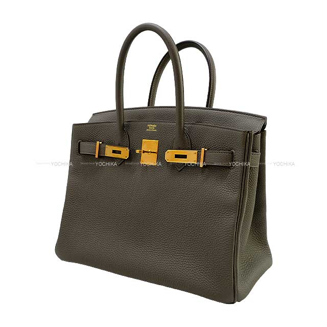 [Pre-loved] HERMES Handbag Birkin30 Etain Veau Jonathan Rose Gold HW Stamp Z[LIKE NEW][Authentic]