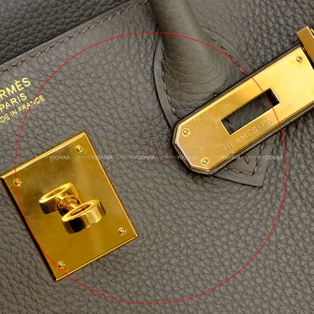 [Pre-loved] HERMES Handbag Birkin30 Etain Veau Jonathan Rose Gold HW Stamp Z[LIKE NEW][Authentic]