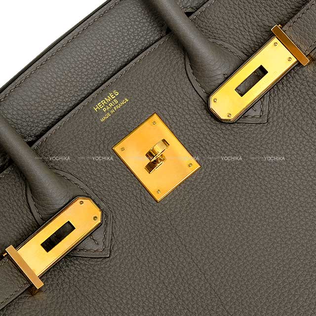 [Pre-loved] HERMES Handbag Birkin30 Etain Veau Jonathan Rose Gold HW Stamp Z[LIKE NEW][Authentic]