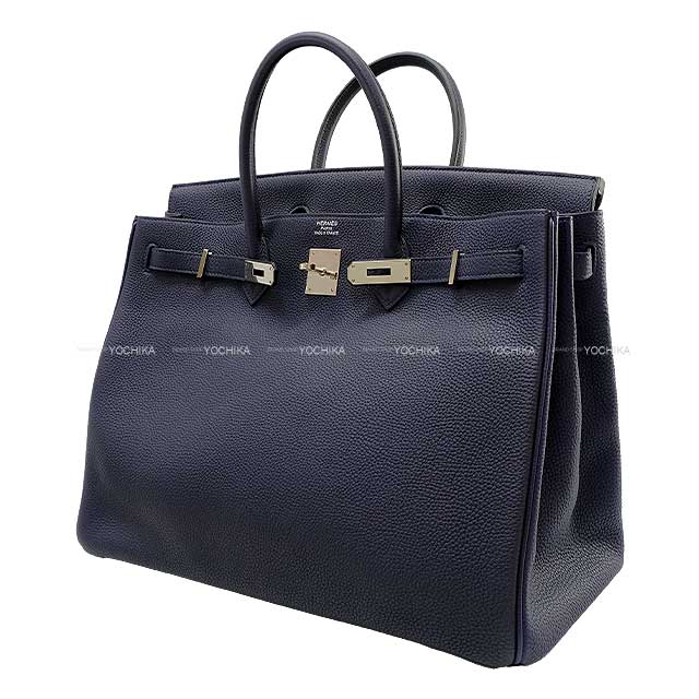 [Pre-loved] HERMES Handbag Birkin40 Bleu Nuit Veau Togo Silver HW Stamp Y[LIKE NEW][Authentic]