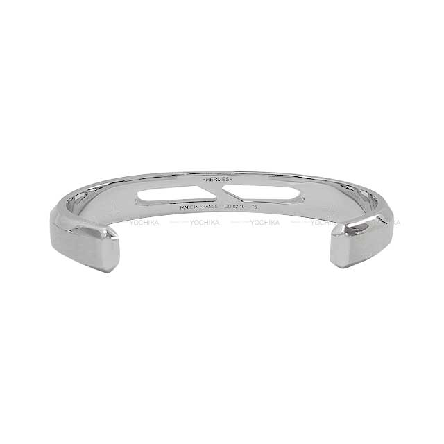 [Pre-loved] HERMES bracelet Delta Bangle Silver Stainless steel[LIKE NEW][Authentic]