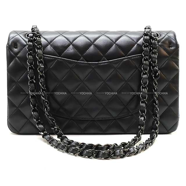 2024 Cruise CHANEL Shoulder bag MATRASSE 25. Coco Mark W Flap SO BLACK Noir (Black) pearly lambskin Black HW A01112[EXCELLENT][Authentic]