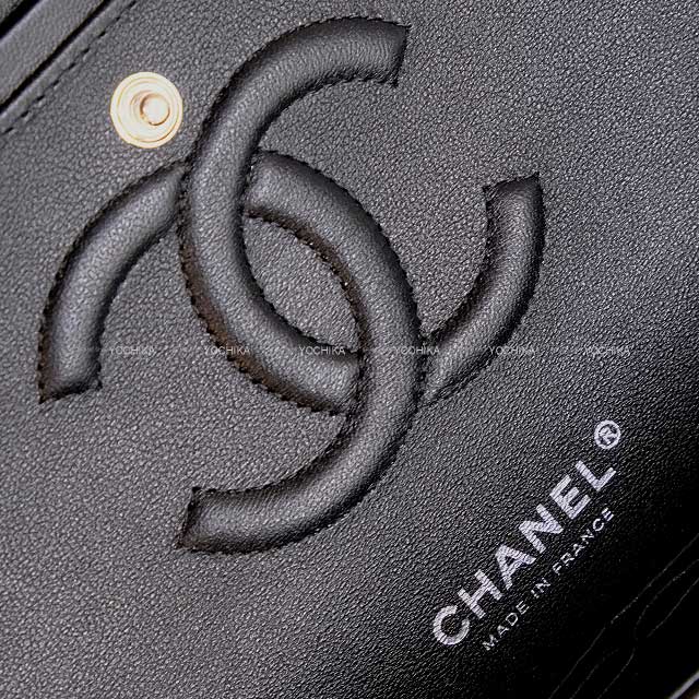 2024 Cruise CHANEL Shoulder bag MATRASSE 25. Coco Mark W Flap SO BLACK Noir (Black) pearly lambskin Black HW A01112[EXCELLENT][Authentic]