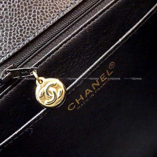 [Pre-loved] CHANEL Handbag Matelasse Kelly Coco Mark Top Handle  Noir (Black) Graind Calf(Caviarskin) Gold HW A12397[LIKE NEW][Authentic]