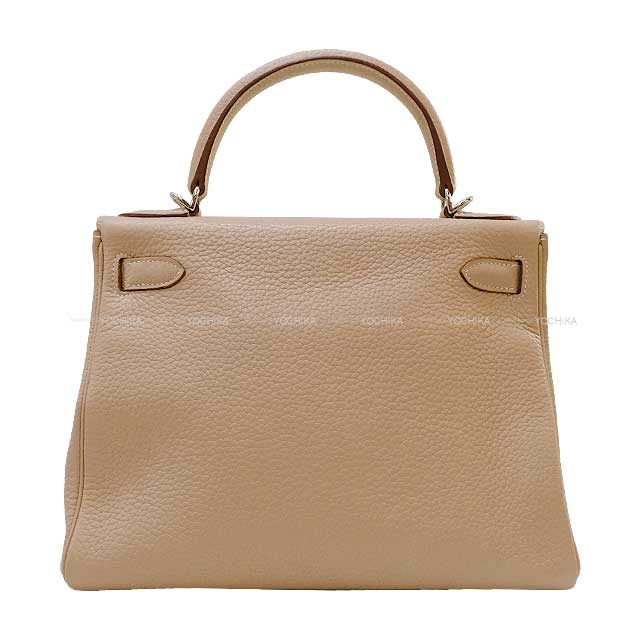[Pre-loved] HERMES Shoulder bag Kelly28 Retourne Argile Epsom Souple Silver HW Stamp □R[LIKE NEW][Authentic]