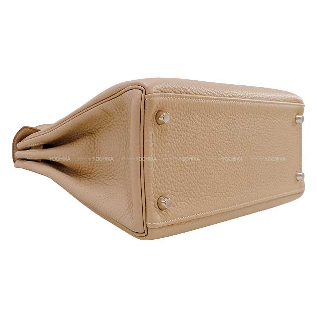 [Pre-loved] HERMES Shoulder bag Kelly28 Retourne Argile Epsom Souple Silver HW Stamp □R[LIKE NEW][Authentic]