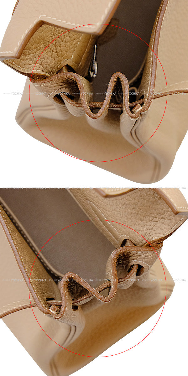 [Pre-loved] HERMES Shoulder bag Kelly28 Retourne Argile Epsom Souple Silver HW Stamp □R[LIKE NEW][Authentic]