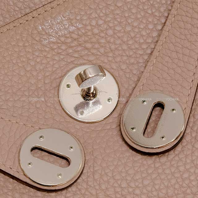 [Pre-loved] HERMES Shoulder bag Lindy 30 Glycine Epsom Souple Silver HW Stamp T[USED SA][Authentic]