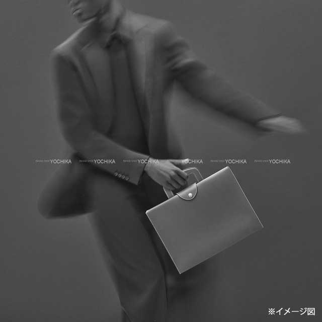 HERMES Briefcase Tribune Noir (Black) Veau Sombrero Silver HW Stamp B[EXCELLENT][Authentic]