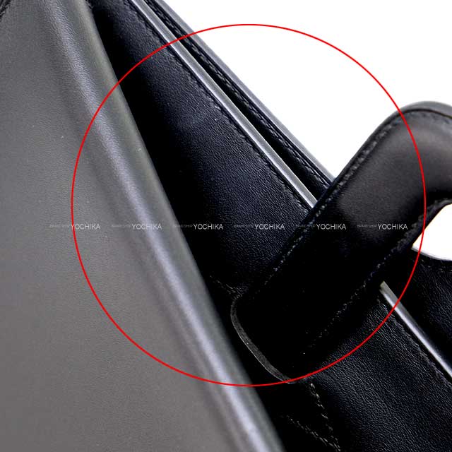 HERMES Briefcase Tribune Noir (Black) Veau Sombrero Silver HW Stamp B[EXCELLENT][Authentic]