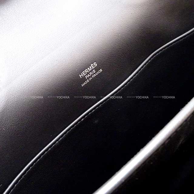 HERMES Briefcase Tribune Noir (Black) Veau Sombrero Silver HW Stamp B[EXCELLENT][Authentic]
