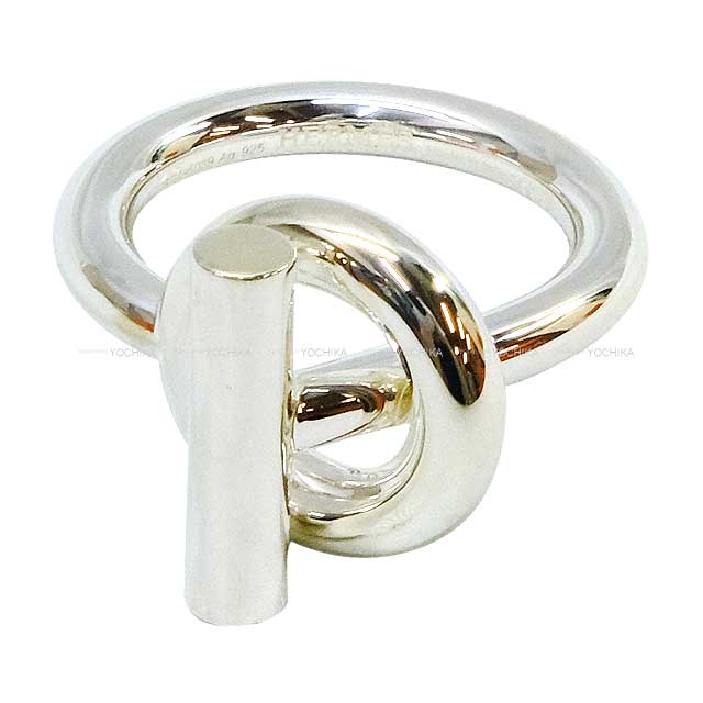 [Pre-loved] HERMES ring Echappee MM #50 Silver925[LIKE NEW][Authentic]