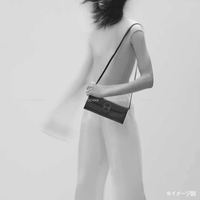 HERMES Clutch bag Maillon ChaineD'ancre Wallet To Go New Gris Perle Veau Epsom Gold HW Stamp B[ALMOST NEW][Authentic]