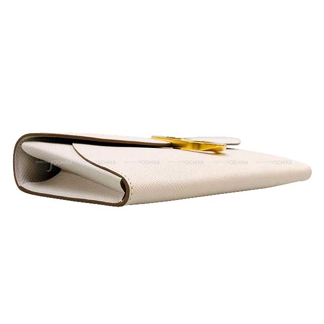 HERMES Clutch bag Maillon ChaineD'ancre Wallet To Go New Gris Perle Veau Epsom Gold HW Stamp B[ALMOST NEW][Authentic]