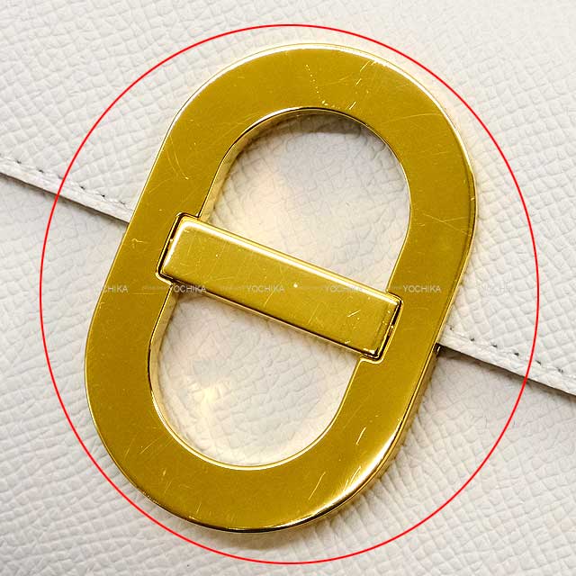 HERMES Clutch bag Maillon ChaineD'ancre Wallet To Go New Gris Perle Veau Epsom Gold HW Stamp B[ALMOST NEW][Authentic]