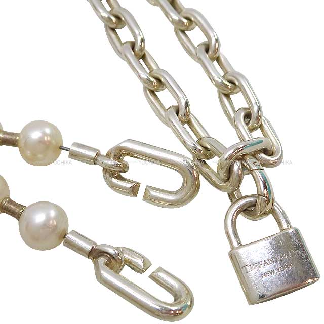 [Pre-loved] TIFFANY&Co. bracelet Hardware Pearl Lock Bracelet Sterling Silver/Pearl 67063422[LIKE NEW][Authentic]