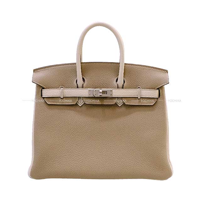 HERMES Handbag Birkin25 Special Order HSS Cheval Stamp Gris Tourterelle/Craie Veau Jonathan Mat Silver HW Stamp Ｂ[BRAND NEW][Authentic]