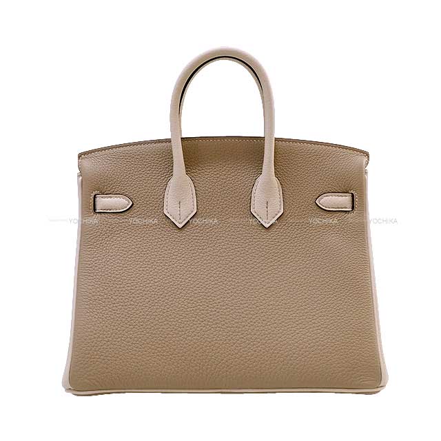 HERMES Handbag Birkin25 Special Order HSS Cheval Stamp Gris Tourterelle/Craie Veau Togo Mat Silver HW Stamp Ｂ[BRAND NEW][Authentic]