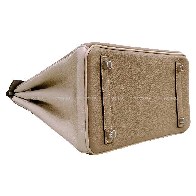 HERMES Handbag Birkin25 Special Order HSS Cheval Stamp Gris Tourterelle/Craie Veau Jonathan Mat Silver HW Stamp Ｂ[BRAND NEW][Authentic]