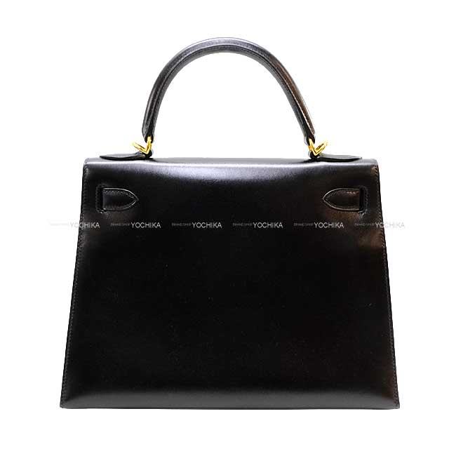 [Pre-loved] HERMES Shoulder bag Kelly28  Sellier Noir (Black) Box Calf Gold HW Stamp G[LIKE NEW][Authentic]