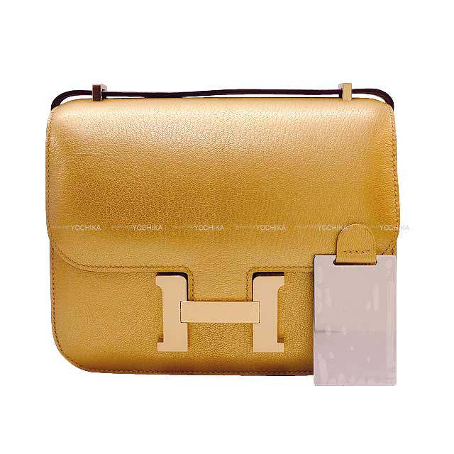 HERMES Shoulder bag Constance 3 18 Miroir New Dore (Metallic Gold) Chevre Chamkila Champagne Gold HW Stamp W[EXCELLENT][Authentic]