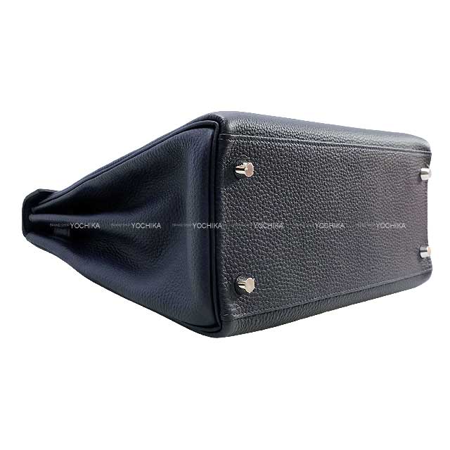 [Pre-loved] HERMES Shoulder bag Kelly28 Retourne Bleu Nuit Veau Jonathan Silver HW Stamp A[LIKE NEW][Authentic]