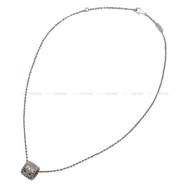 [Pre-loved] Van Cleef & Arpels necklace Perlee Clover Diamond 16P K18WG/Diamond VCARO2EF00[USED SA][Authentic]