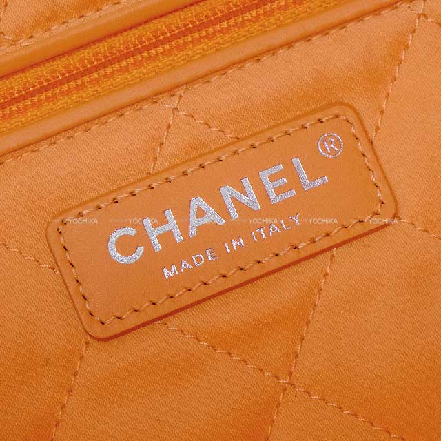 2024SS CHANEL Handbag Chanel 22 Matelasse with Medal charm Small Hobo Orange Matte Orange Fittings AS3260[ALMOST NEW][Authentic]