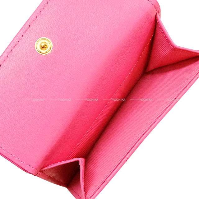 CHANEL Tri-fold wallet Chanel 19 Matelasse Chain COCO Mark Small Flap Pink Lambskin Antique Gold HW AP1789[BRAND NEW][Authentic]