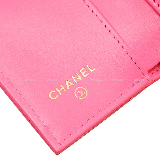 CHANEL Tri-fold wallet Chanel 19 Matelasse Chain COCO Mark Small Flap Pink Lambskin Antique Gold HW AP1789[BRAND NEW][Authentic]