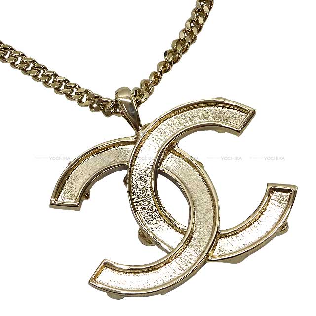 CHANEL necklace Big Coco mark Camellia Matelasse Iconic with Charm Pink Champagne Gold HW ABD325[BRAND NEW][Authentic]