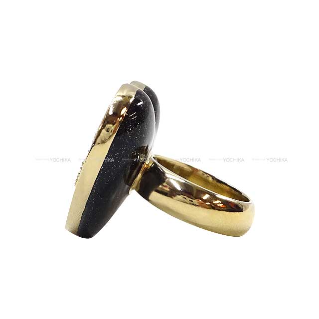 CHANEL ring Rhinestone Coco mark Gradation Champagne Gold HW[BRAND NEW][Authentic]