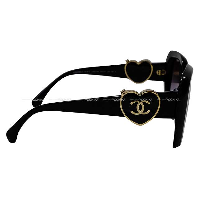 CHANEL sunglass Coco mark with Heart Mirror Noir (Black) A71588[EXCELLENT][Authentic]