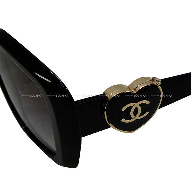 CHANEL sunglass Coco mark with Heart Mirror Noir (Black) A71588[EXCELLENT][Authentic]