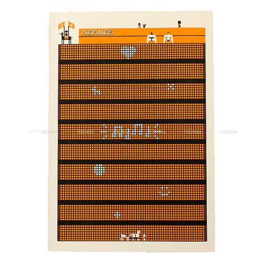 HERMES Note Book Memo pad Lined Hermes Tokyo only Picto Faubourg Blanc (White)/Orange[BRAND NEW][Authentic]