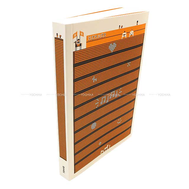 HERMES Note Book Memo pad Lined Hermes Tokyo only Picto Faubourg Blanc (White)/Orange[BRAND NEW][Authentic]