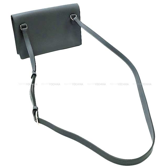 HERMES long wallet Hermesnap To Go Gris Misty Veau Epsom Silver HW Stamp K[BRAND NEW][Authentic]