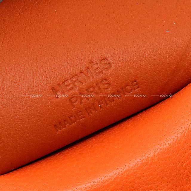 HERMES bag charm Rodeo MM Orange Poppy/Craie/Terre Battue Agneau Milo/Veau Swift Stamp B[BRAND NEW][Authentic]