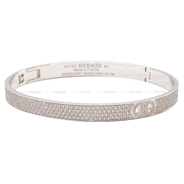 HERMES bracelet H d'Ancre Full diamond #SH Au750/diamond 3.09ct[BRAND NEW][Authentic]