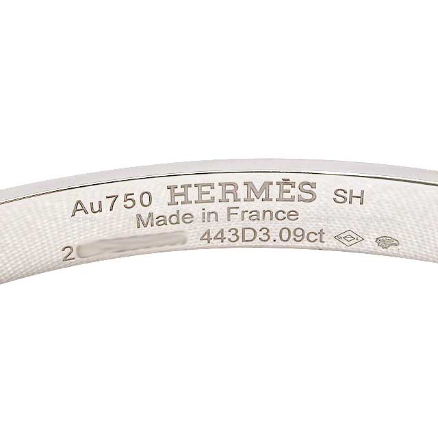 HERMES bracelet H d'Ancre Full diamond #SH Au750/diamond 3.09ct[BRAND NEW][Authentic]